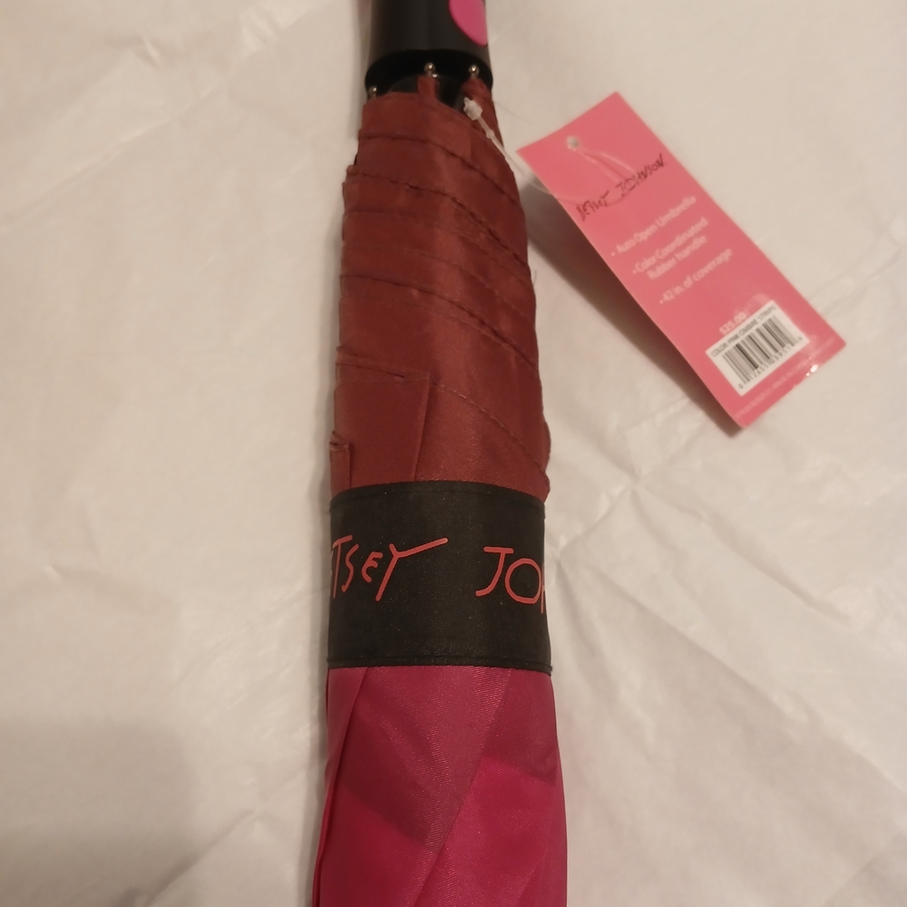 Betsey Johnson Pink Ombre Stripe Umbrella NWT